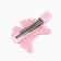 Hair clip with sparkles, 2 pcs, 5.5 cm, butterflies, cold heart
