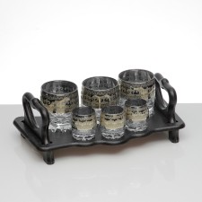 Mini-bar 6 objects of glasses+piles, Byzantium 250/50 ml