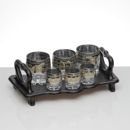 Mini-bar 6 objects of glasses+piles, Byzantium 250/50 ml