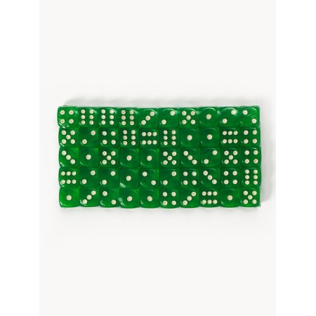 Playing bones, 1.6 x 1.6 cm, set 50 pcs, green-2
