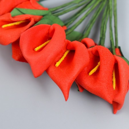 Flowers for decorating "Red Calles" 1 bouquet = 12 colors 11 cm-2