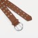 Women's belt, width 4 cm, metal buckle, brown color
