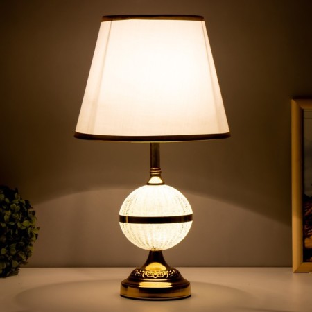 Elizabeth table lamp E27 40W white-gold 25x25x37 cm Risalux-2