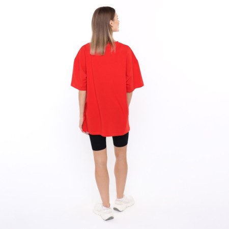 T-shirt female, red color, Oversize size (42-46)-3