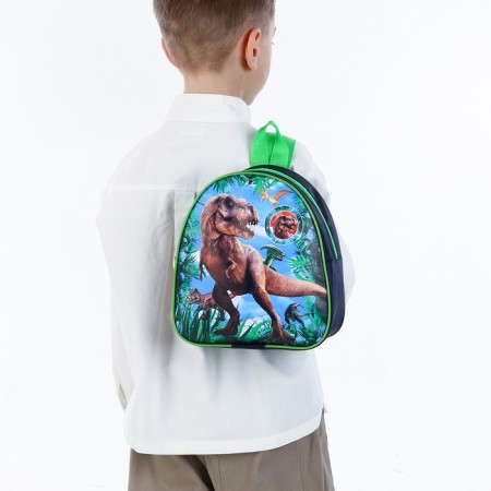 Baby backpack on a zipper, "chosen", green color-7