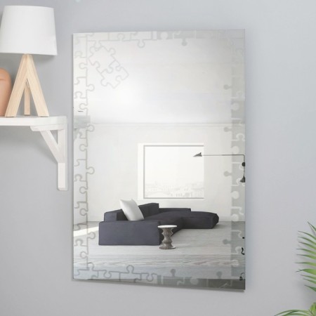Mirror, wall -mounted, with sandblasting graphics, 80 × 60 cm