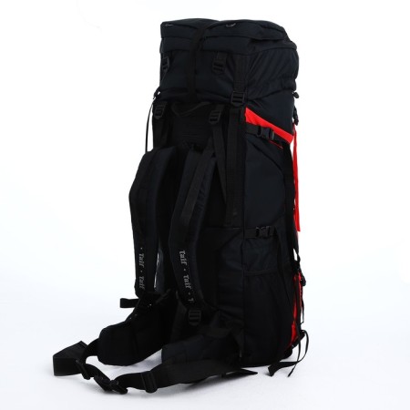 Tourist backpack, TAIF, 100 l, cord department, 2 outer pockets, black/red color-2