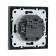 Tot Matte Glass switch, 10 a, 2 cl., Hidden, glass, black