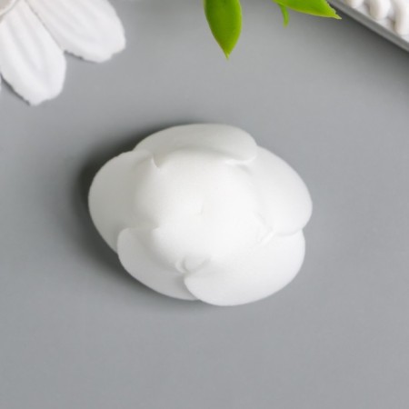 Decor for creativity "White Rose" d = 3.5 cm-1