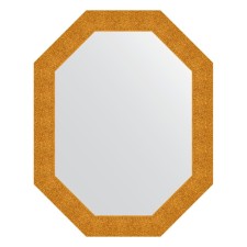 Зеркало в багетной раме, чеканка золотая 90 мм, 76x96 см