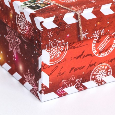 Square box "Red Parcel", 19 × 19 × 10 cm-2
