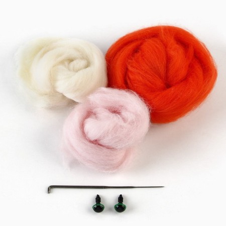 Set for creativity. Wool toy "Red Kitten"-3
