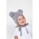 Hat for girls, color gray melange, size 42-46