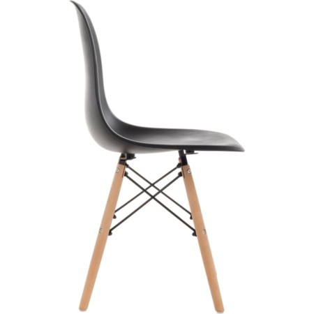 Plastic stool Eames PC-015 Array Book/Metal/Plastic, Natural/Black 46x49x83 cm-3