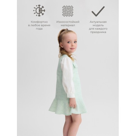 Сарафан для девочки, MINAKU :Party Dress, цвет зеленый, рост 98 см-1