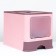 Closed toilet 50 x 40 x 40 cm with a retractable pallet, burgundy