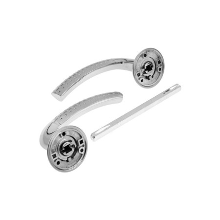 Door handle df 26, square 150, chrome color, matte chrome-2
