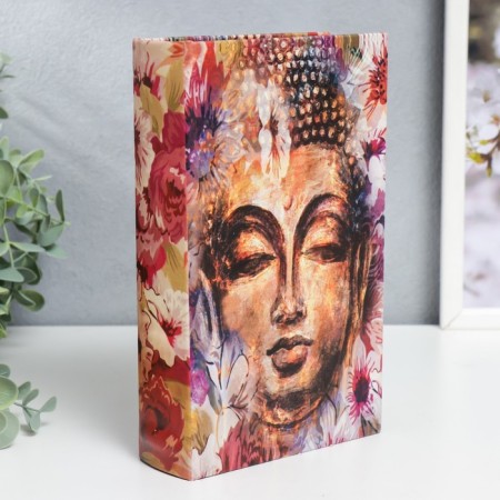 Safe-Kniga tree to the leatherette "Buddha's head in flowers" 21x13x5 cm