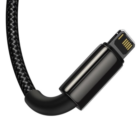 Cable 3B1 Baseus, Tungsten Gold One-For-Three, Microusb+Type-C+Lightning, 3.5a, 1.5 m, Black-3