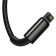 Cable 3B1 Baseus, Tungsten Gold One-For-Three, Microusb+Type-C+Lightning, 3.5a, 1.5 m, Black