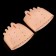 Correctors - separators for the toes, on the cuff, breathing, 4 separators, silicone, 8 × 7 cm, pair, beige color
