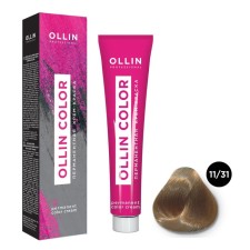 Cream-color hair Permanent Ollin Professional Color, tone 11/31 Special Blond Golden Pepper, 60 ml