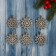 Christmas tree decoration "Round snowflake" (set 6 pcs) D-5.5 cm, silver