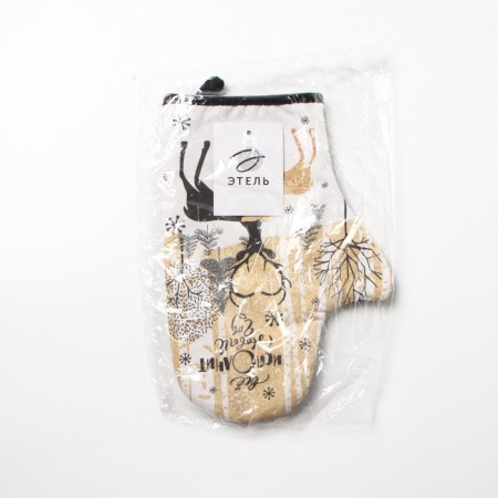 Mittens-Poskatka "New Year deer" 20x28cm, sarzha, 100% x/l, Vatin 250g/m2-6