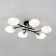 Ceiling chandelier Citilux "Florida" CL148165, 80x55x14.5 cm, 6x60W, E14, Black Color Black