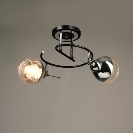 Redo chandelier 2he27 40W Black-chromium 45x30x28 cm-1