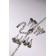 Set of 5 objects: 4 pairs fluffs, pendant “heart”, white-blue color in silver, 45 cm