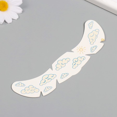 Tattoo on the body color "Freckle. Clouds" 16x5 cm-4