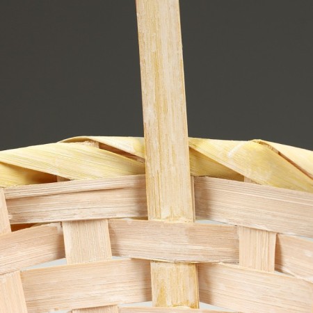 Wicker basket, d23 x 17 x 10/36 cm, yellow, bamboo-3