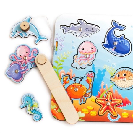 Magnetic fishing for children "sea"-2