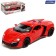 Metal machine, 1:24, inertial, doors, hood, trunk, red color are opened