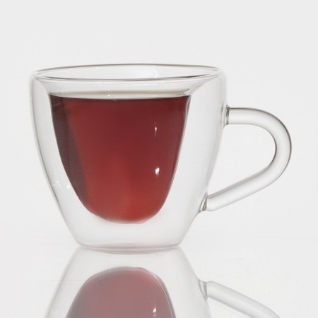 Glass mug with double walls Magistro "Heart", 150 ml, 11 × 8 × 7.5 cm-2