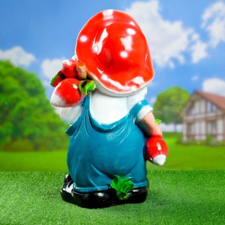 Garden figure "Dwarf with vegetables" 24x33x54cm-2