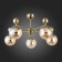 Ceiling EVOLUCE lamp. Sle106302-05. Pechio. 5x60 watts, E27, 63x63x34 cm, bronze color