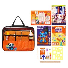 Labor folder A4, 335x260x60, PVC textiles, with handles, with a filling of 13 objects, calligrata, PTR-111, 