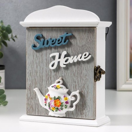 Keywood tree 2 hook "Seaps Flower - Sweet Home" 20.5x6x15 cm-1