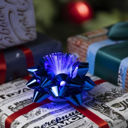LED toy "Balt-star" 9 × 6 × 9 cm, batteries LR44x3, glow of multi, blue