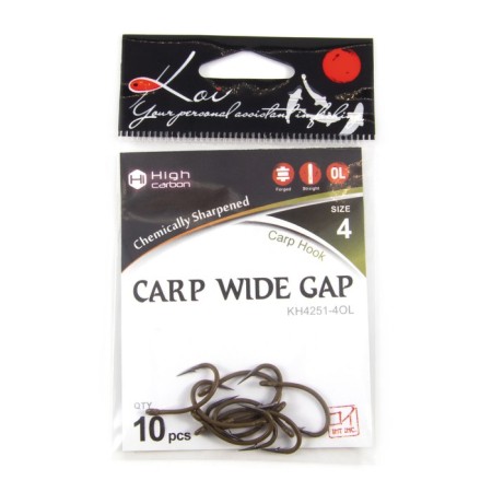 The hook KOI Carp Wide Gap, size 4 int, color OL, carp, 10 pcs.-3