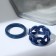 Ring set 2 pieces "Crystals" circuit, dark blue color, size mix