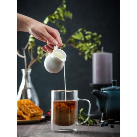 Glass mug with double walls Magistro "Duo", 300 ml, 12 × 9 × 11 cm-6