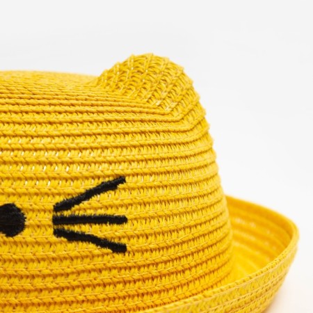 Hat for the girl Minaku "cat", col. yellow, rn 50-2