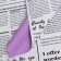 Matte Matte Double -sided "newspaper" Lilac, 0.58 x 0.58 m