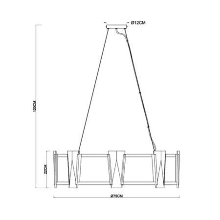 Suspended chandelier Arte Lamp Grato A4079LM-8CC, E14, 8x40 W, 75x75x22 cm, Chrome-5