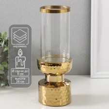 Ceramics candlestick, glass for 1 candle 