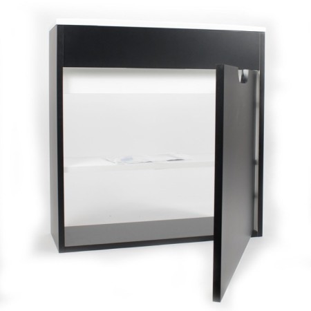 Tumbling under the Uperwood Modul sink, 60 cm, suspended, matte, black-9