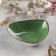 Ceramic triangular "constellation", 18 × 4.2 cm, green color, green